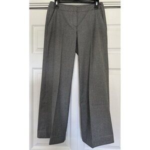Calvin Klein Womens Mid-rise Flat Front Wide Leg Black /White Tweed Pants Size 2